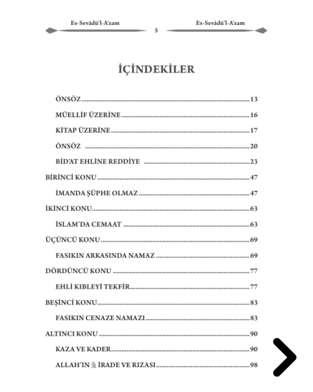 Kelime Manalı Sevadül Azam Tercümesi