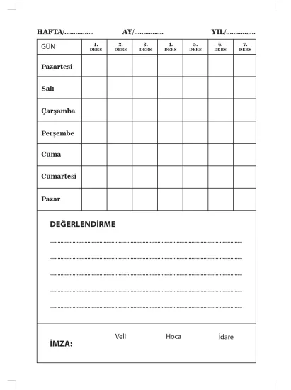 Başarı Kontrol Defteri