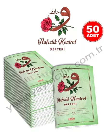 Hafızlık Kontrol Defteri 50 Adet