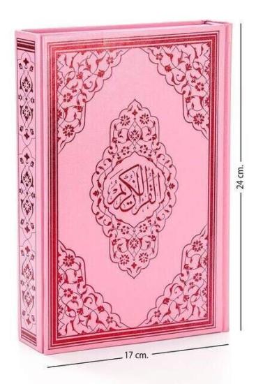 Kuranı Kerim Orta Boy Bilgisayar Hatlı 123 PEMBE