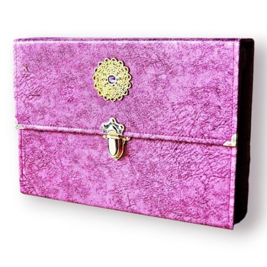 30 Cüz Çantalı Rahle Boy Arapça Kuranı Kerim Lila Renk