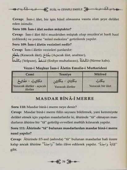 Suâl ve Cevaplı Emsile