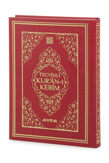 Tecvidli Kuranı Kerim Termo Deri Cami Boy Kırmızı Renkli