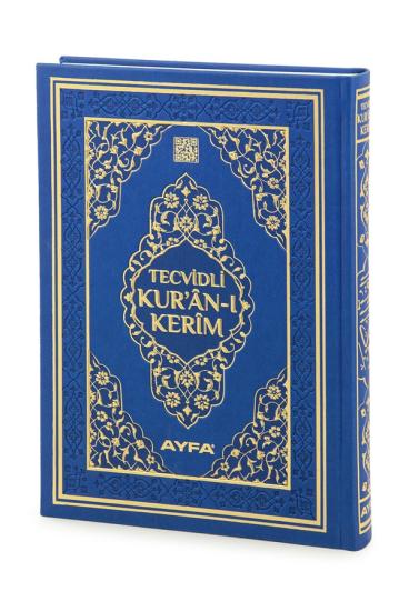 Tecvidli Kuranı Kerim  Termo Deri Rahle Boy Lacivert Renkl
