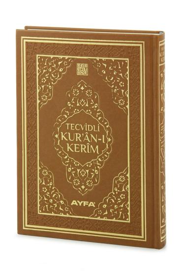 Tecvidli Kuranı Kerim Termo Deri Cami Boy Kahverengi Renkli