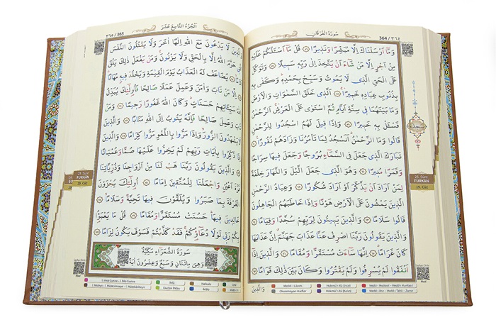 Tecvidli%20Kuranı%20Kerim%20Termo%20Deri%20Cami%20Boy%20Kahverengi%20Renkli